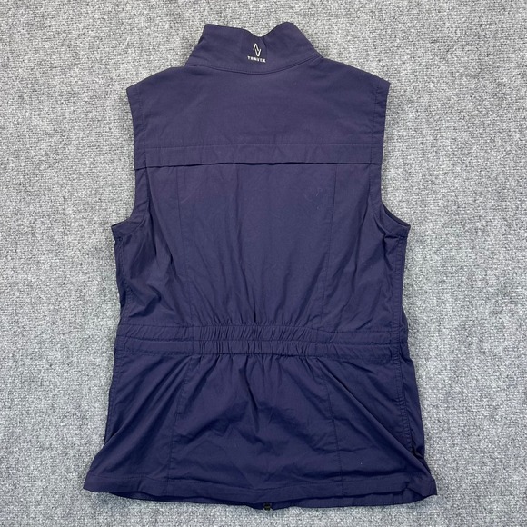 Eddie Bauer Travex Atlas Full Zip Utility Vest Womens Blue Pockets Outdoors Fish - Picture 3 of 15